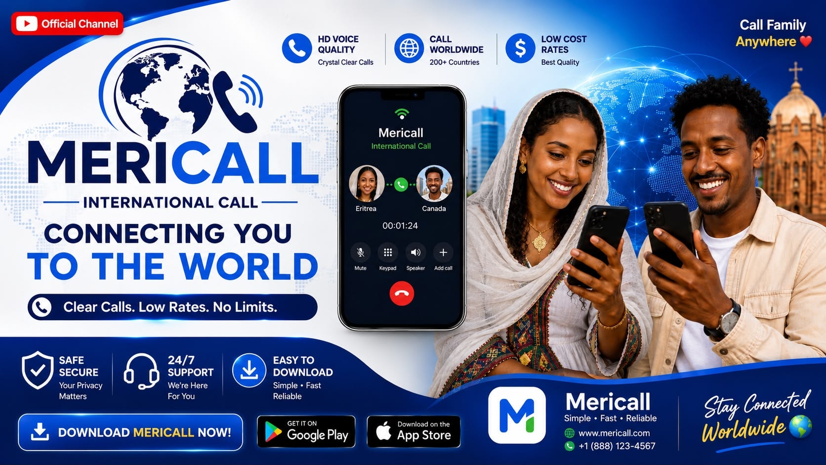 Mericall international calling service