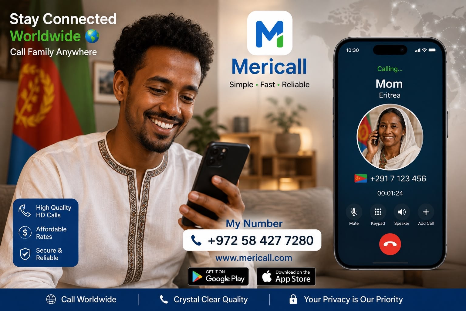 Crystal clear international calls